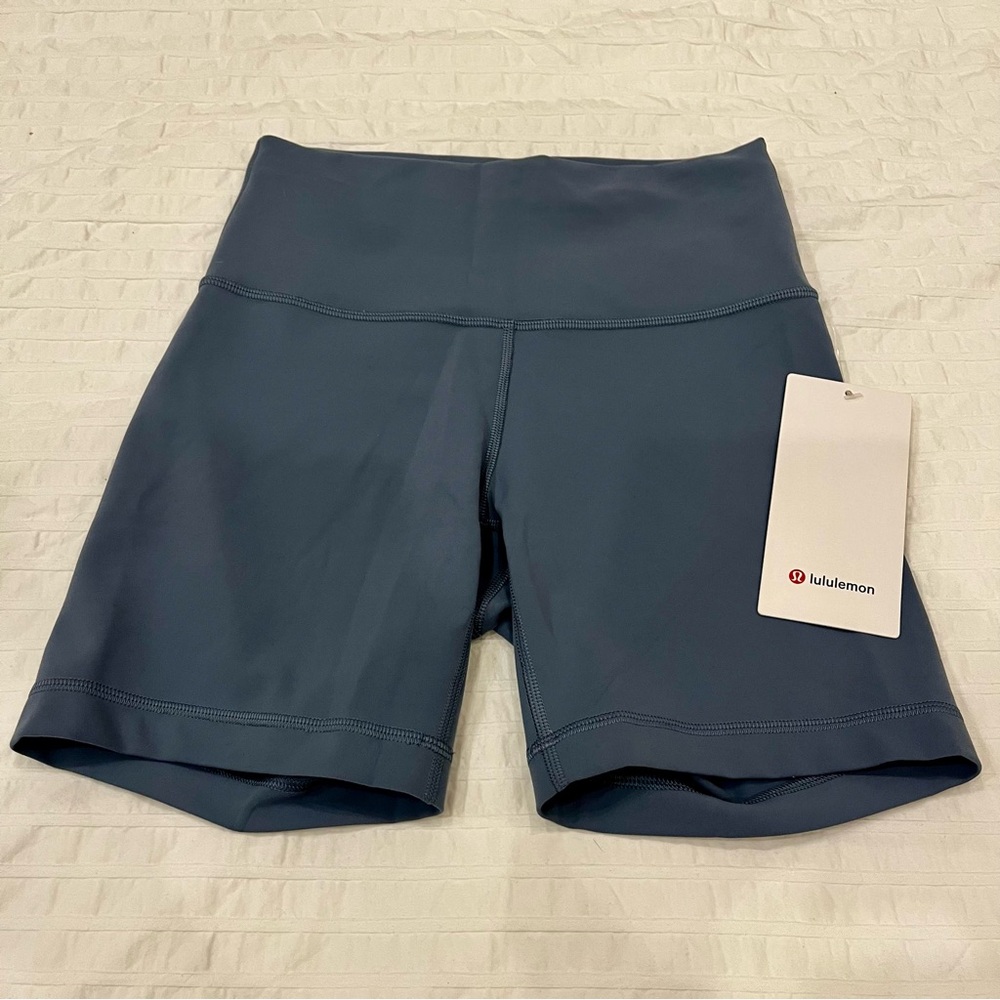 NWT Lululemon Wunder Train High-Rise Short 6" in Steel Blue - Picture 5 of 7